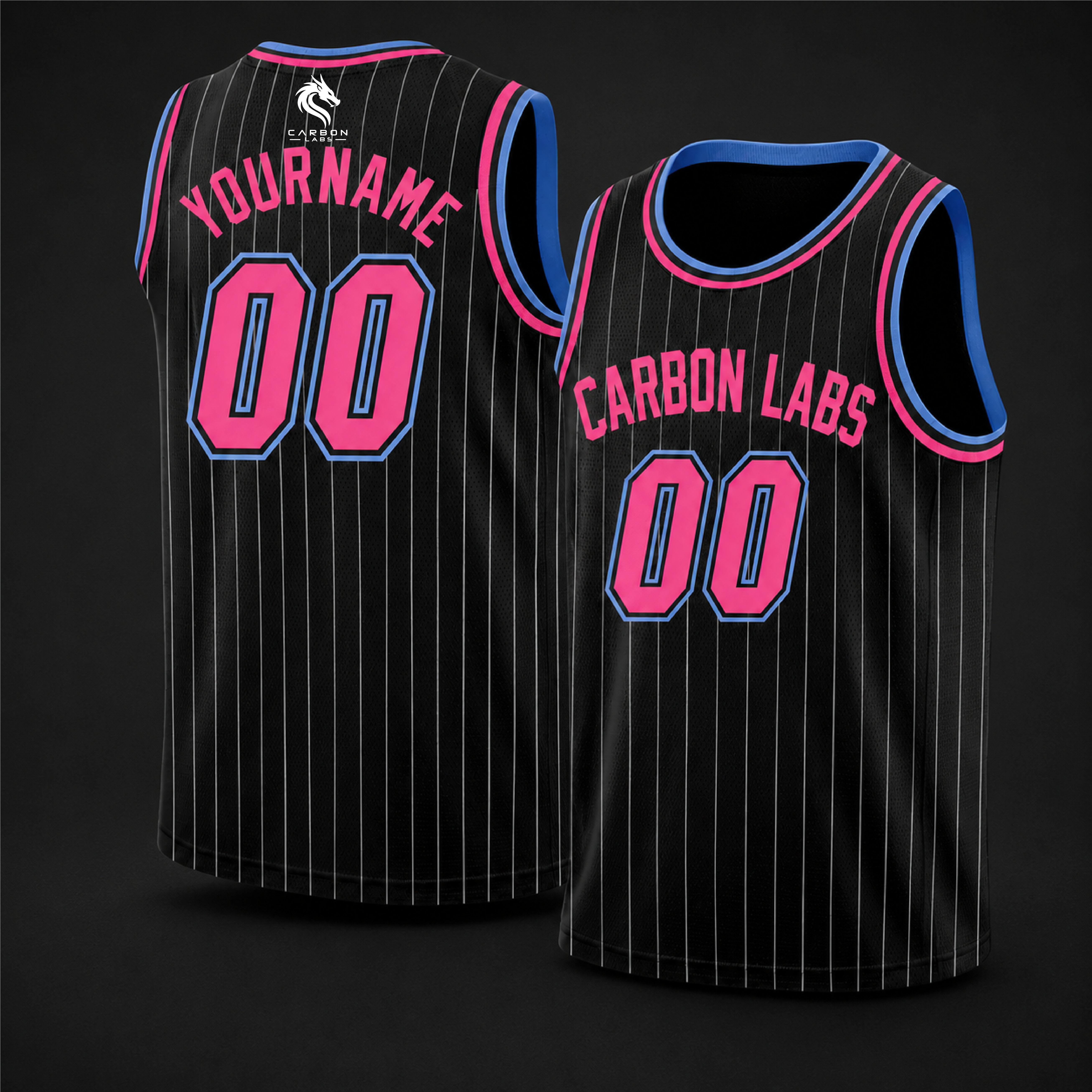 Black pink Carbon Labs jersey
